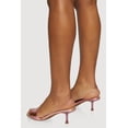 thumbnail image 3 of Women's Faux Leather Open Toe Spool Heel Mules, 3 of 3