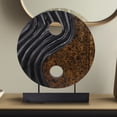 thumbnail image 6 of Decozen Home Decor Handmade Wooden Sculpture Art in Yin Yang Design for Home Decor - Acacia Wood, 6 of 8