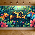 thumbnail image 4 of LUUFILx Dinosaur Jungle Happy Birthday Party Backdrop Dino Birthday Banner for Kids Decoration Background Baby Shower Photography Props Decorative Supplies, 4 of 7