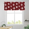 thumbnail image 5 of Christmas Snowflake Curtain Valances For Kitchen Window 54x18 Inch Xmas Winter Red Black Buffalo Plaid Rod Pocket Valance Windows Treatments 1 Panel Holiday Curtains for Bathroom Living Room Decor, 5 of 6