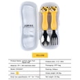 thumbnail image 4 of hirigin Toddler Forks and Spoons Set Cartoon Animal Stainless Steel Kids Safe Silverware Utensils for Baby, 4 of 4