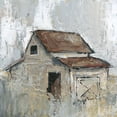 thumbnail image 2 of Robinson, Carol 20x20 Black Ornate Wood Framed with Double Matting Museum Art Print Titled - Barn at Midday, 2 of 4