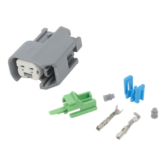 Unique Bargains 2 Pin Fuel Injector Connector Waterproof Female Wire Harness Plug for Chevrolet EV6 1 Set Gray Green