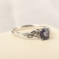 thumbnail image 2 of Lab Created Twig engagement ring color changing alexandrite branch with leaves ring June birthstone, 2 of 5