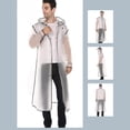 thumbnail image 3 of Bcfgryg Adult Wrapped Raincoat Mens And Womens Protective Jacket Fashion Mountaineering Fishing Transparent Thickened Poncho Casual Hooded Jackets For Men, 3 of 3