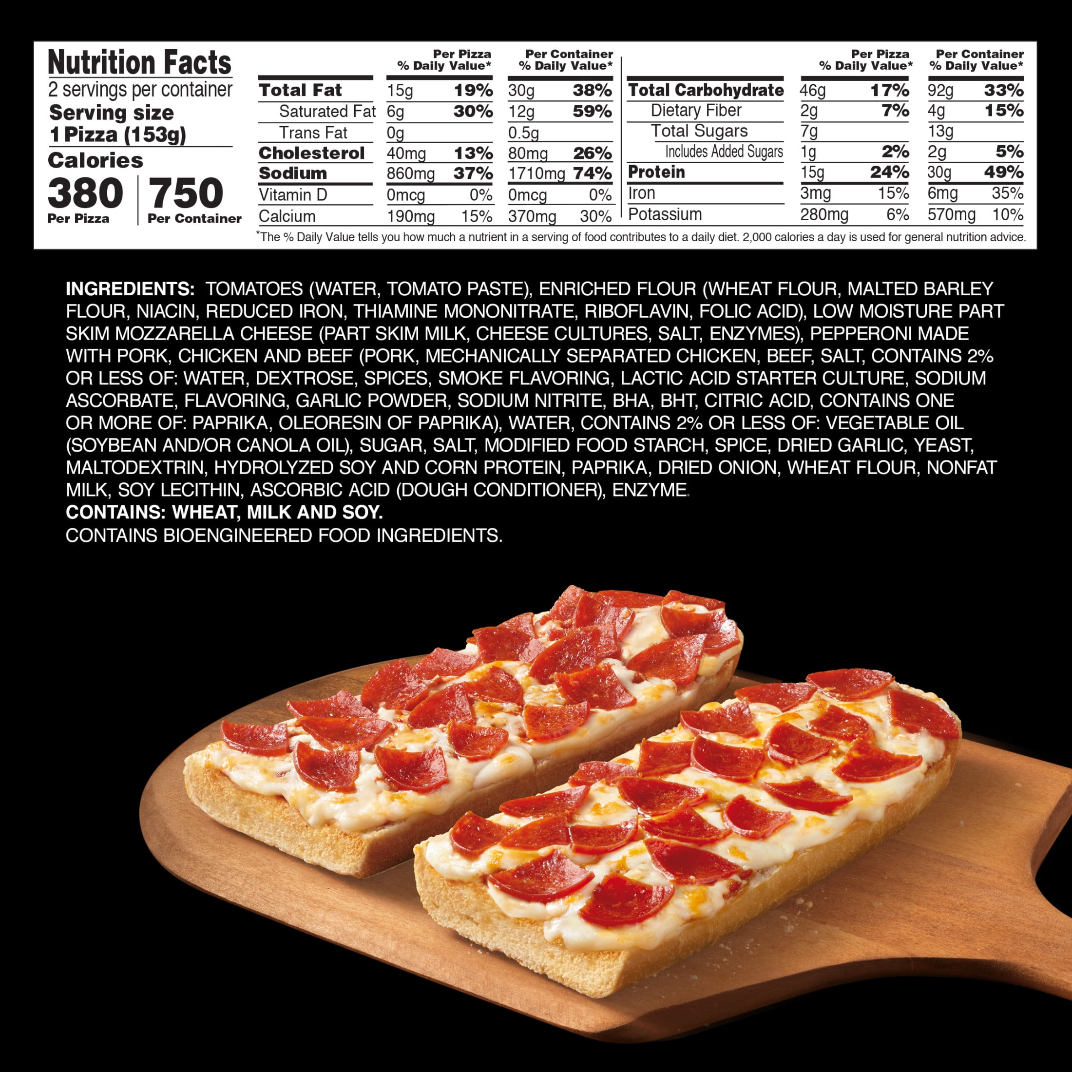 Red Baron Pepperoni French Bread Frozen Personal Pizza, 10.8 oz 2 Pack