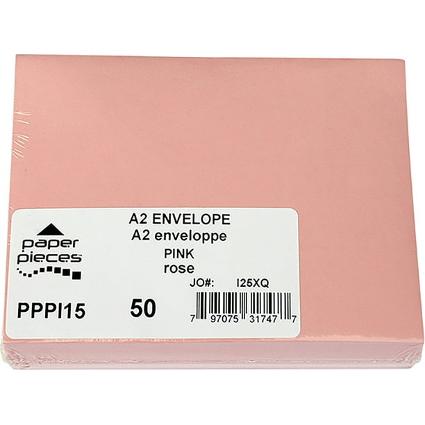 Enveloppes A2 50/pkg-Rose