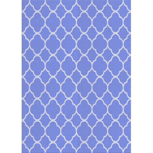 Ahgly Tapis Rectangulaire Lavable en Machine Intérieur Transitionnel Bleu Ciel, 5 Pieds x 8 Pieds