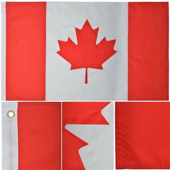 2x3 Embroidered Sewn Canada Canadian Nylon Premium Flag 2'x3' Banner Grommets