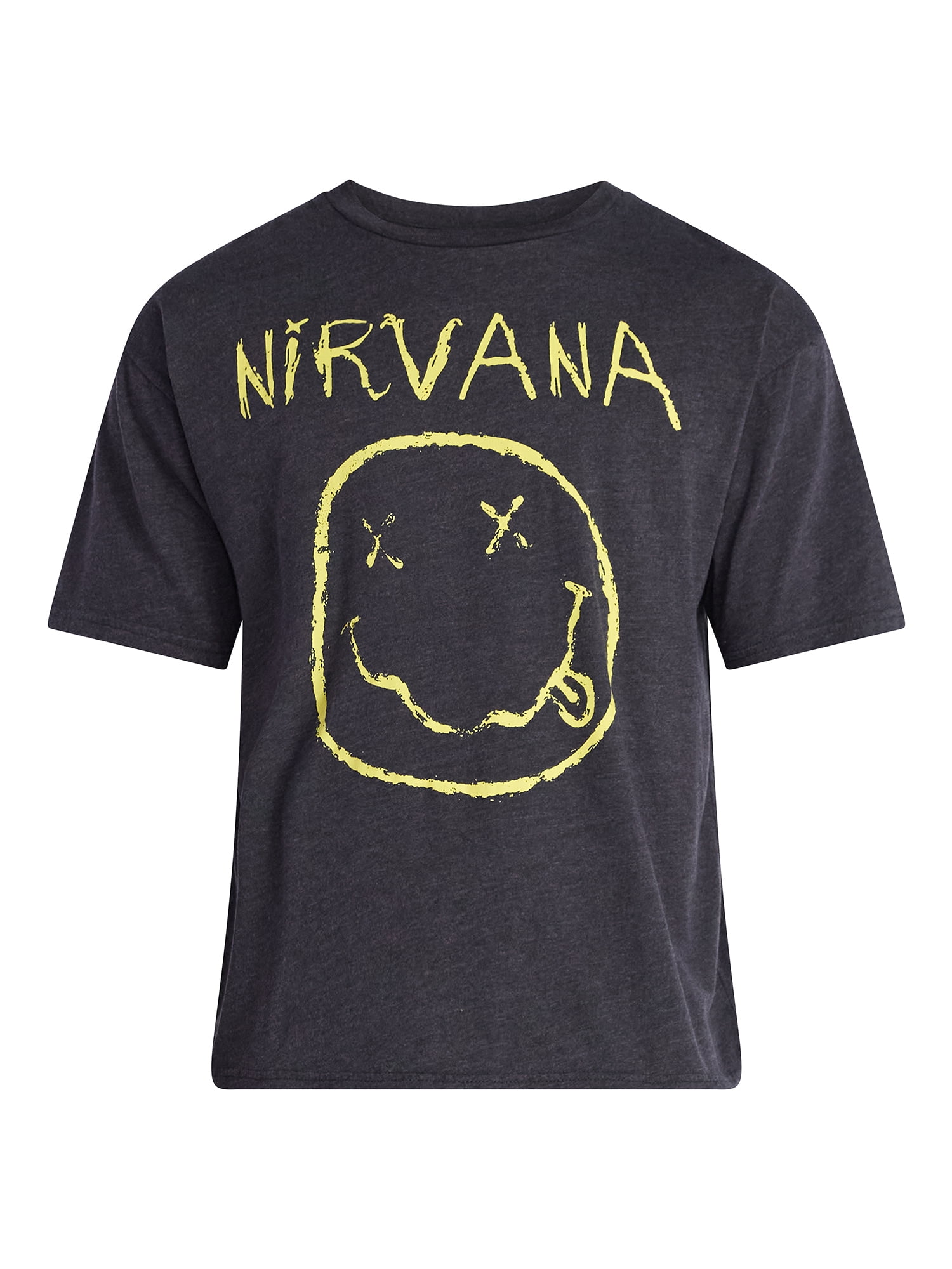 Nirvana Men's and Big Men's Smiley Tour Graphic Tee with Short Sleeves, Sizes XS-3XL