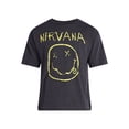 thumbnail image 5 of Nirvana Men's and Big Men's Smiley Tour Graphic Tee with Short Sleeves, Sizes XS-3XL, 5 of 5