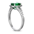 thumbnail image 2 of 1.25 Carat Green Emerald and Diamond Engagement Ring in White Gold, 2 of 4