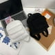 thumbnail image 4 of Mochila pequeña de pana Qarigey para mujer Estructura duradera regalo para amantes de la moda blanco, 4 of 6