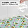 thumbnail image 2 of Dish Drying Mat, Cute Avocado Pink Love Blue Absorbent Microfiber Kitchen Mat, Heat Resistant Drying Mat Kitchen Counter for Dishes, Utensils, Pots, Pans, Drainer Mats 18x24in, 2 of 7