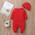thumbnail image 3 of Hzgobj Newborn Baby Girl Clothes Infant Floral Print One-Piece Romper+Jumpsuit+Bodysuit+Hat, 3 of 9