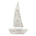 thumbnail image 1 of Sagebrook Home Mango Wood Sailboat 19", Whitewash, 1 of 2
