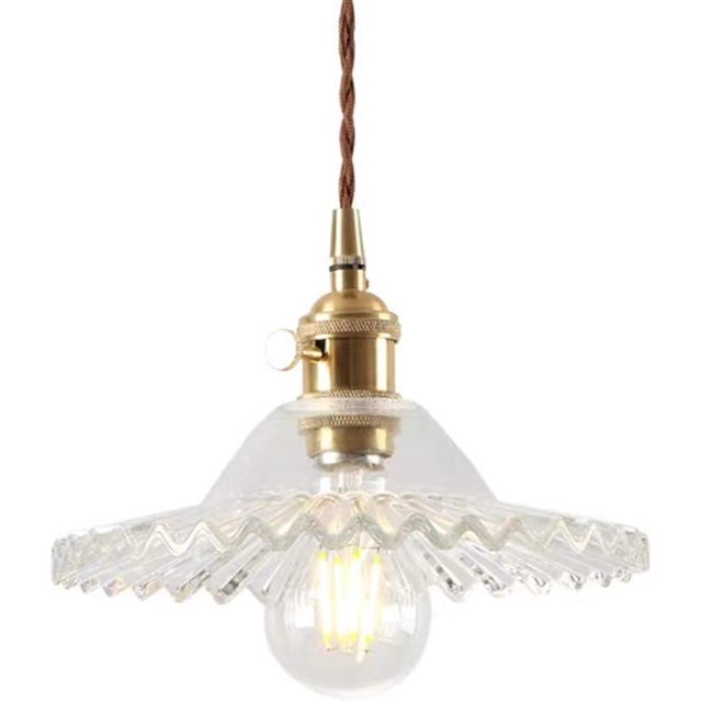 E27 Lámpara colgante de vidrio vintage industrial Lámpara de techo retro Lámpara de techo industrial Lámpara colgante retro de vidrio Lámpara colgante Lámpara de techo (transparente) oso de fresa Electrónica