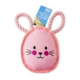 thumbnail image 3 of Vibrant Life Pink Easter Bunny Nylon with Rope & Squeaker Dog Toy, Chew Level 2, 3 of 6