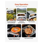 Outdoor Pizza Oven 16 Inch, Propane Gas Pizza Maker, Portable Pizza Oven with Electric Rotator, Thick Pizza Stone, Carry Bag for Backyard Camping