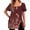 Wine, variant on BRGZLK Women's Short Sleeve Square Neck Tops Novel Fashion Print Side Button Design Slit Hem Loose Fit T-Shirt Tops Modern Design Casual Outfits Pink XXL