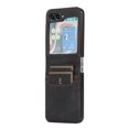 thumbnail image 4 of SaniMore Compatible with Samsung Galaxy Z Flip 5 Case 6.7-inch, Luxury PU Leather Wallet Protective Cover with Card Slots Slim Pocket Folding Cover for Galaxy Z Flip 5 5G, Black, 4 of 6