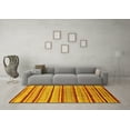 thumbnail image 3 of Ahgly Company Machine Washable Indoor Rectangle Solid Yellow Modern Area Rugs, 5' x 7', 3 of 4