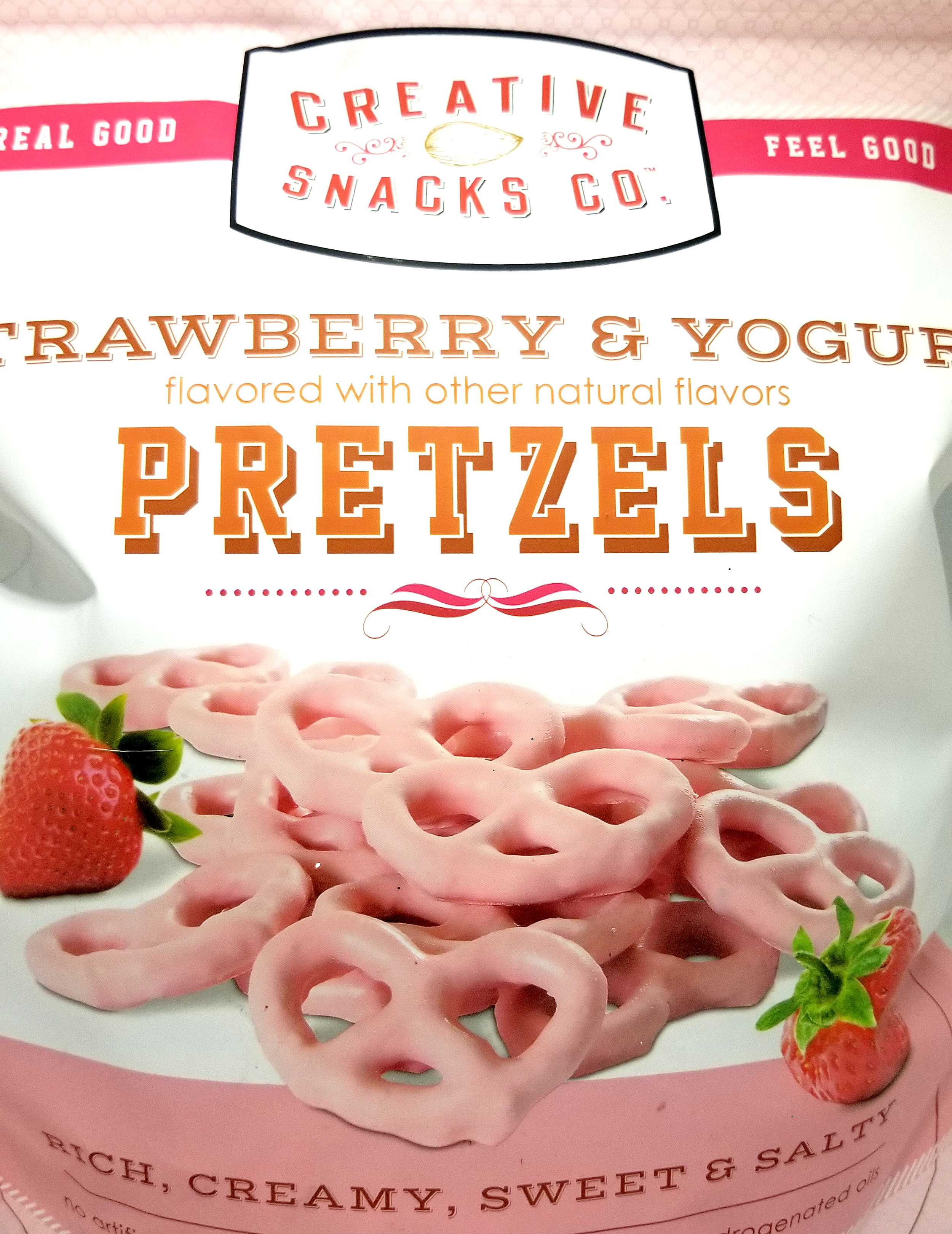 Creative Snacks Strawberry & Yogurt Dipped Pretzels 1 Lb 8 Oz. (680 G ...