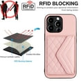 thumbnail image 4 of for iPhone 16 Pro Slim Case with Card Holders and Strap for Women, iPhone 16 Pro Phone Case Wallet PU Leather Kickstand RFID Blocking Flip Shockproof Wallet Case - Pink, 4 of 11