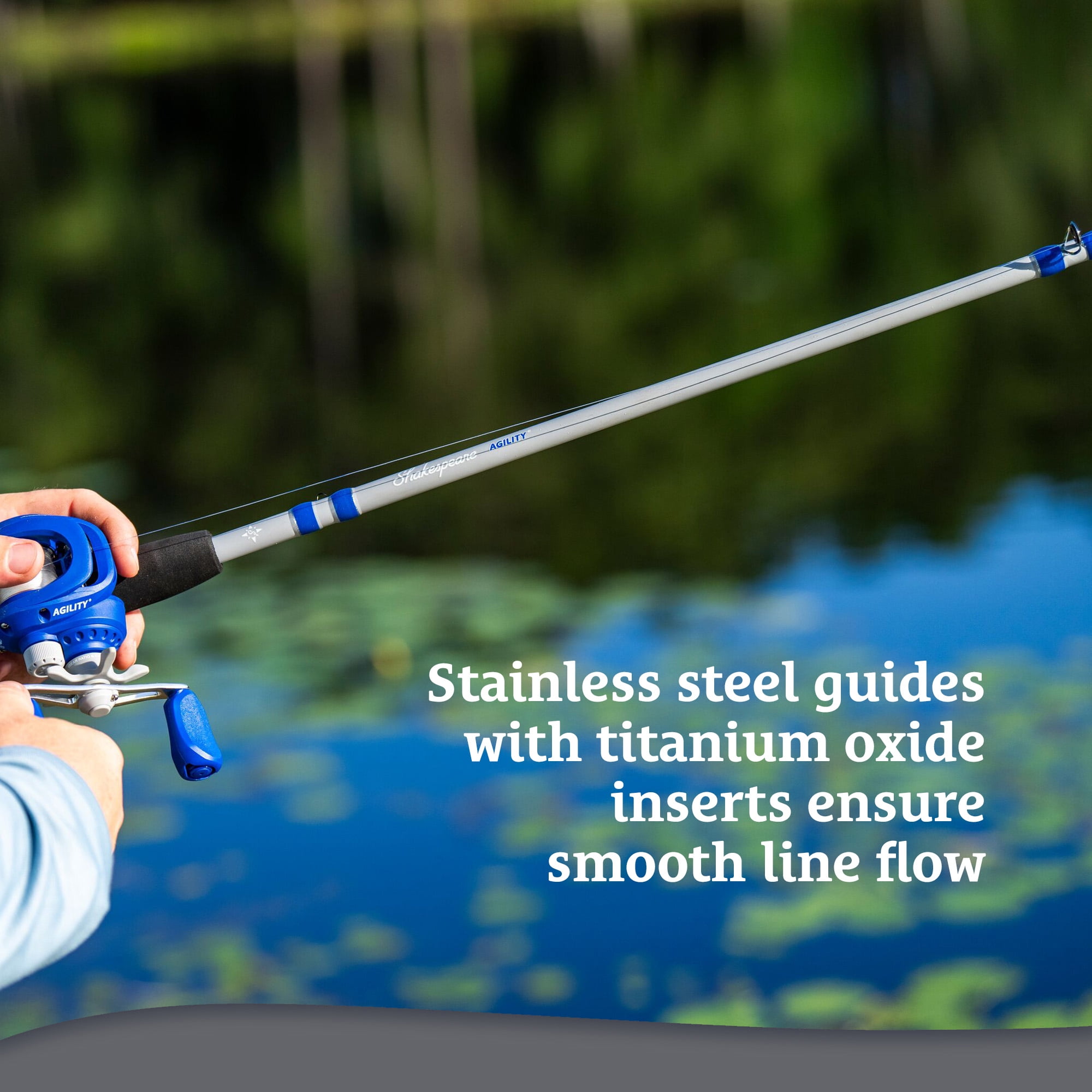 Shakespeare 6'6" Agility Casting Rod, 1-Piece Fishing Rod