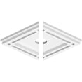 thumbnail image 2 of 10"W x 6 5/8"H x 1"ID x 3 1/2"C x 1"P Diamond Architectural Grade PVC Contemporary Ceiling Medallion, Two Piece, 2 of 11