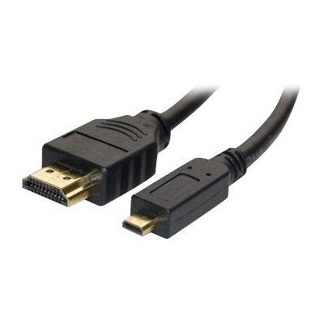 CableWholesale.com High Speed with Ethernet - HDMI cable with Ethernet - micro HDMI male to HDMI male - 6 ft - black