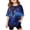 Z15-Blue, variant on Girls Galaxy Shirt Glitter 3D Print Round Neck Short Sleeve Fashionable T-Shirt with Starry Sky Design for Carnival , Size 12 Years