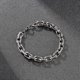 thumbnail image 4 of Stainless Steel Heavy Oval Link Chain 8mm Width Men's Black Chain Bracelet 8 Inch Length, 4 of 5
