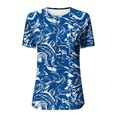 thumbnail image 5 of Mujer Verano Casual Manga Corta Camiseta Botón Cuello Redondo Jersey Blusa Tops OAVQHLG3B Store  lin121212, 5 of 5