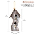thumbnail image 4 of Alpine Corporation 8" x 17" Hanging Swirly Vintage Wood Birdhouse, White, 4 of 12