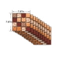 thumbnail image 2 of 10Pcs Tile Stickers Wall Decor Bathroom Kitchen Wall Sticker Waterproof PVC Decoration Stickers - 2D Sticker with Retro Design in Mosaic Style, 2 of 8
