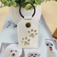 thumbnail image 3 of COM1950s Pet Hair Memorial Keychain,Pet Fur Keepsake Storage Bag with Paw Print Design,Memorial Gift for Loss of Dog Cat,Portable Pet Hair Holder for Keychain Or Bag Accessory, 3 of 8