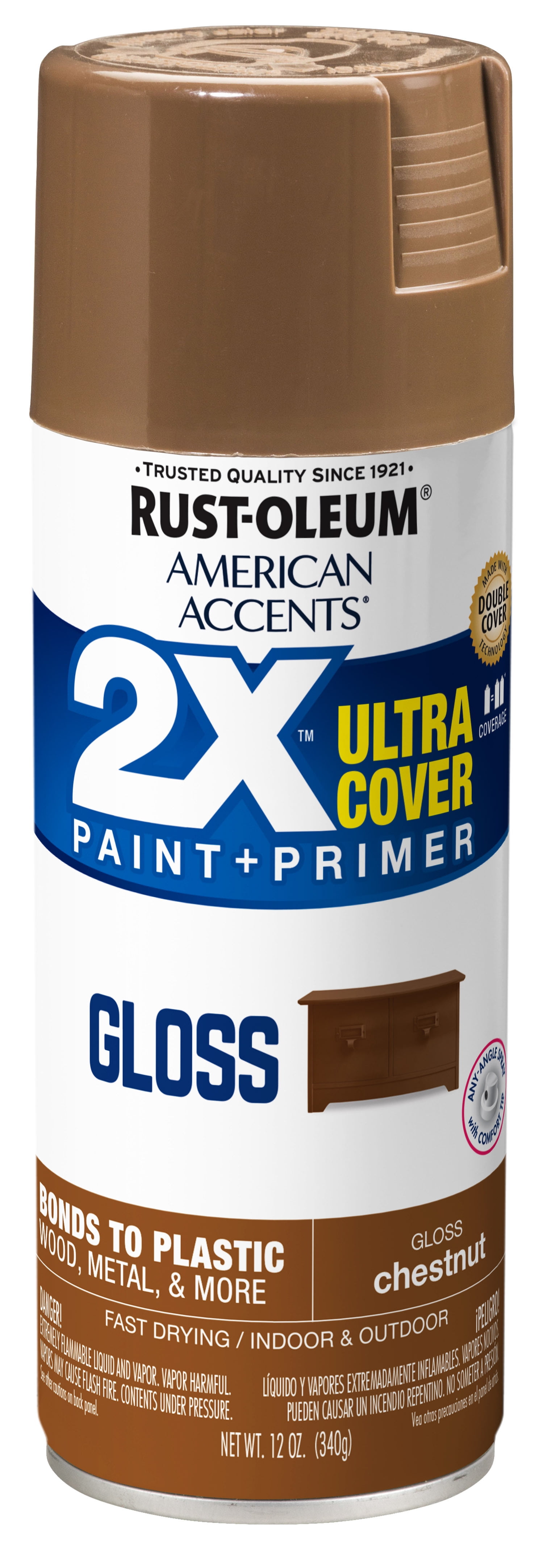 Chestnut American Accents 2X Ultra Cover Gloss Spray Paint, 12 oz