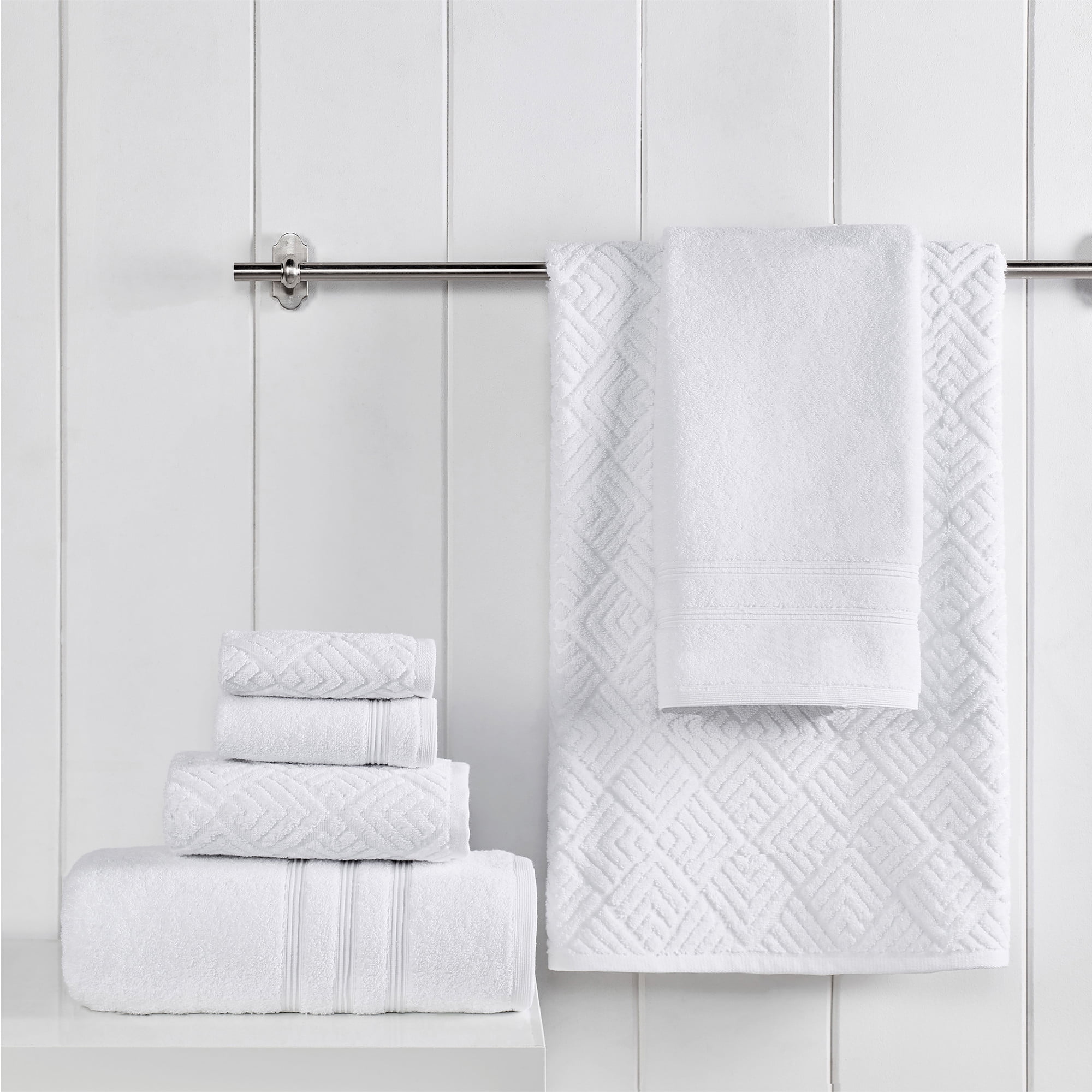 Amrapur Overseas 6-Piece Ultra Soft 700GSM 100% Turkish Cotton Towel Set White