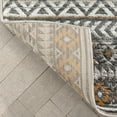 thumbnail image 4 of Well Woven Sahille Grey Golden Rust Geo Stripes Modern Area Rug 5x7 (5'3" x 7'3"), 4 of 7