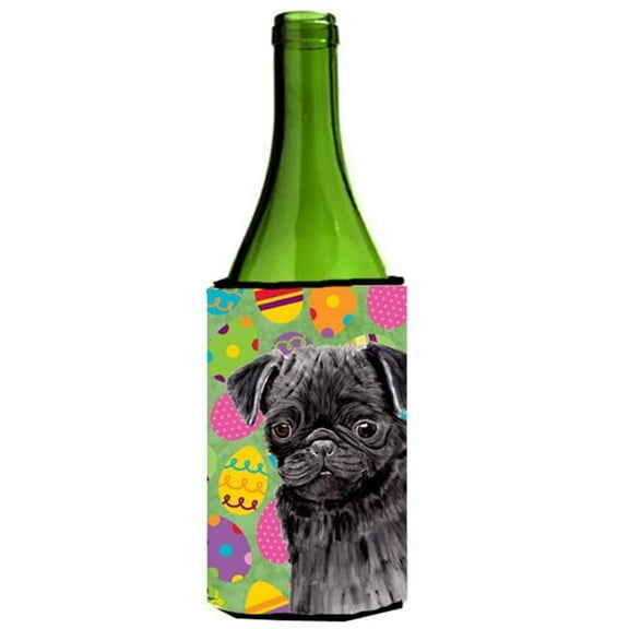 Pug Easter Eggtravaganza Wine Bottle Hugger
