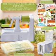 thumbnail image 3 of Espiralizador de verduras Brieftons de 10 hojas con recipiente y tapa, 3 of 9