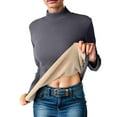 thumbnail image 6 of Splozh Womens Fall Tops 2025 Long Sleeve Shirts for Women Crewneck Solid Undershirt Pullover Casual Lightweight Warm Blouse Tops Dark Gray,M, 6 of 6