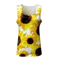 thumbnail image 4 of Patlollav Women Casual Print Square Collar Sleeveless Tops Shirt, 4 of 6
