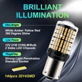 thumbnail image 3 of 1PCS 1156 BA15S P21W BAU15S PY21W led T20 7440 W21W P21/5W 1157 BAY15D Bombillas 144smd CanBus Lámpara Para Luz De Señal De Giro 12V, 3 of 3