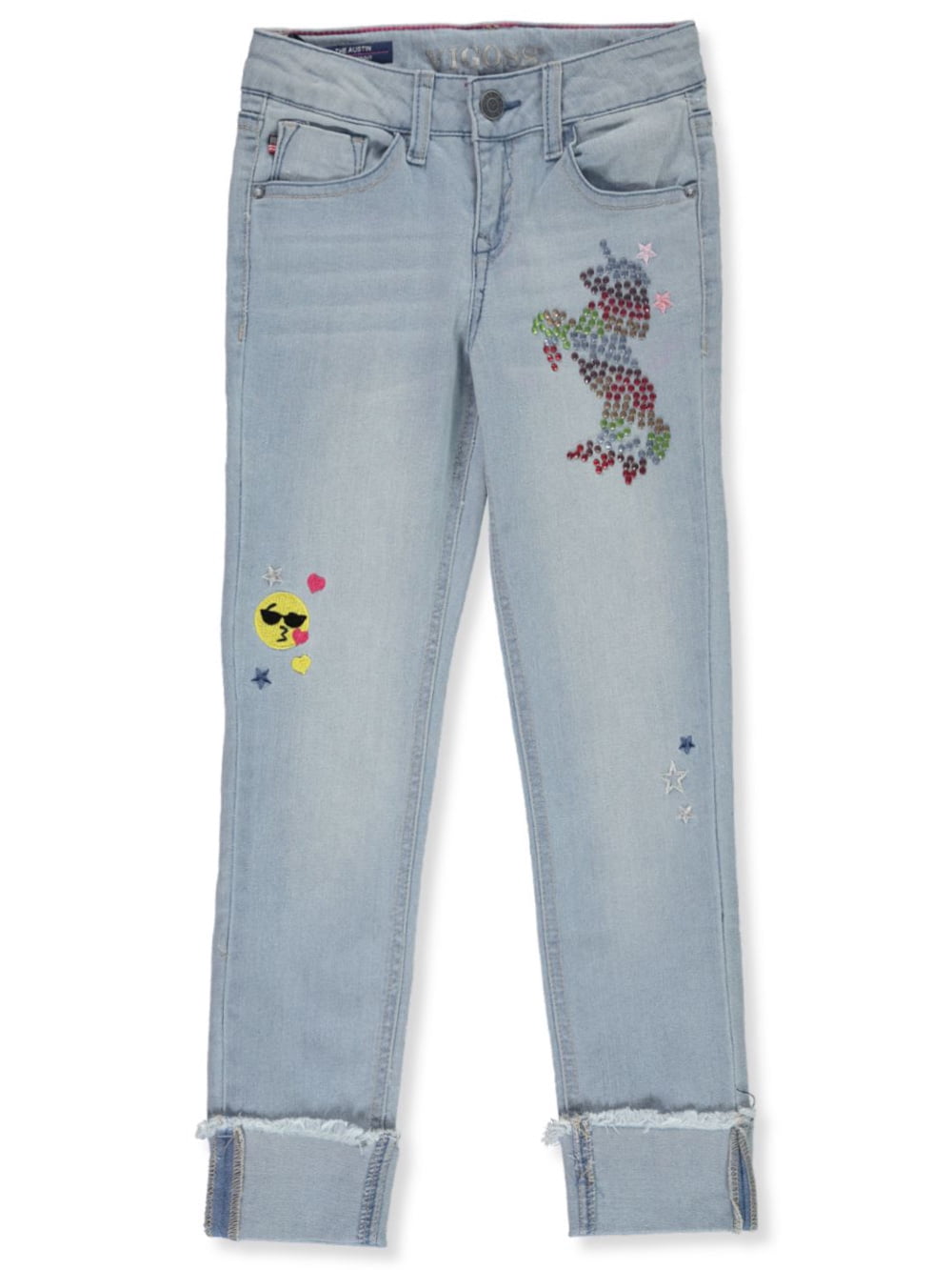 Vigoss Girls' Gem Unicorn Skinny Jeans 