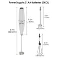 thumbnail image 2 of Hand Blender Electric Egg Beater Milk Frother Handheld, Mini Electric Drink Mixer Foamer with Stand for Coffee Lattes, 2 of 11