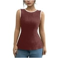 thumbnail image 4 of Camisole Tops for Women Bowknot Backless Crewneck Shirt Sleeveless Color Block Cute Summer Trendy Going Out Tank Tops, 4 of 7