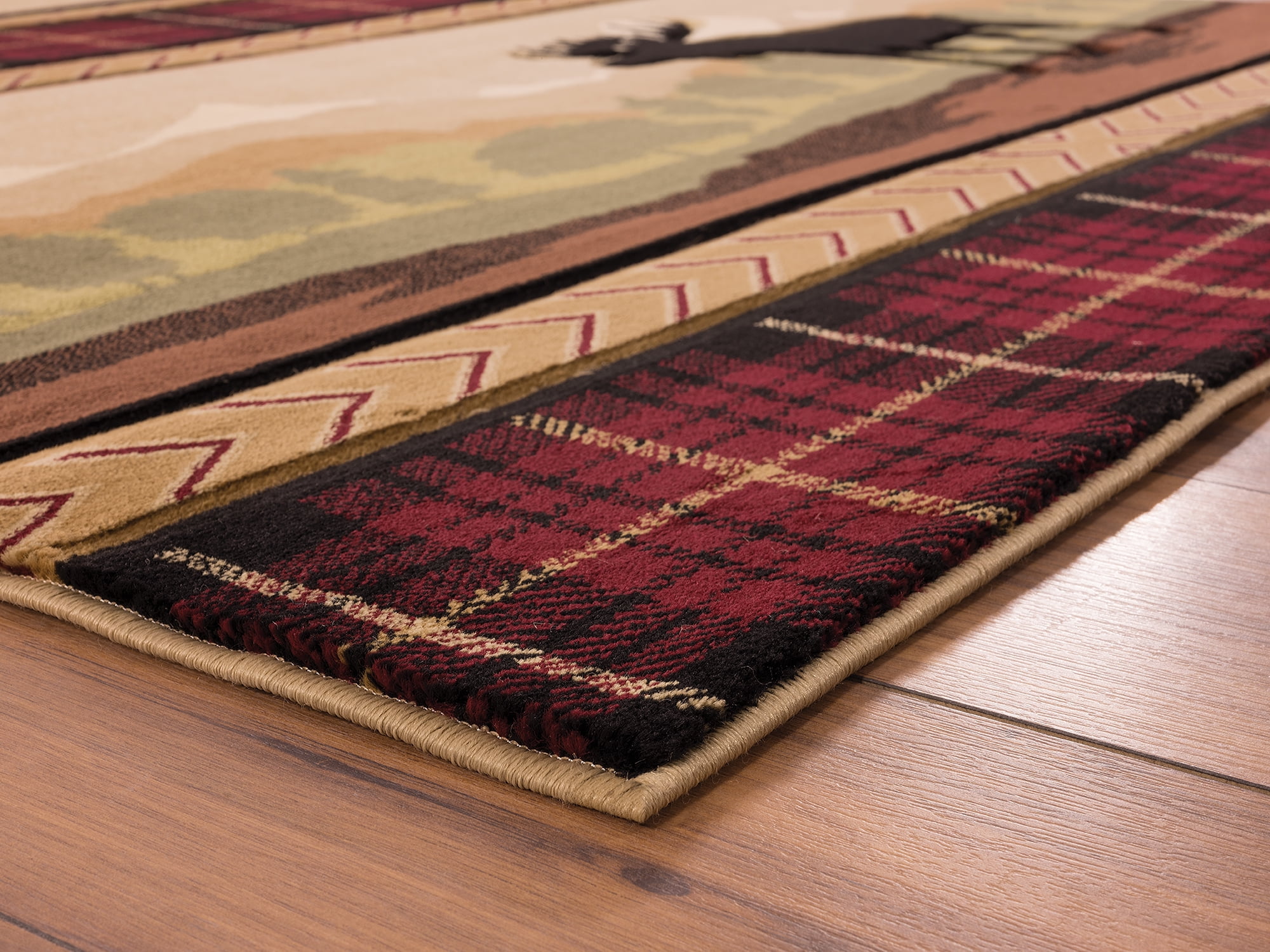 United Weavers Rustic Forest Coolidge Park Beige Hand-Carved Area Rug or Runner