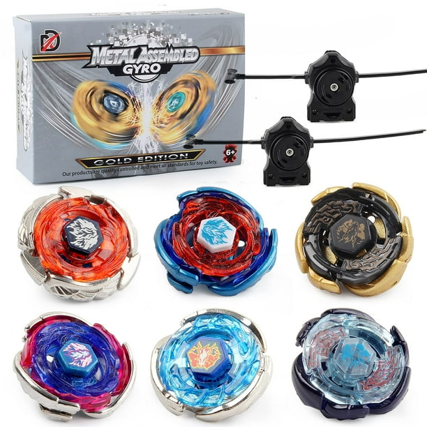 Set de Batallas de Trompos Giratorios AIBREAY Gyro 6 Piezas de Metal para Niños